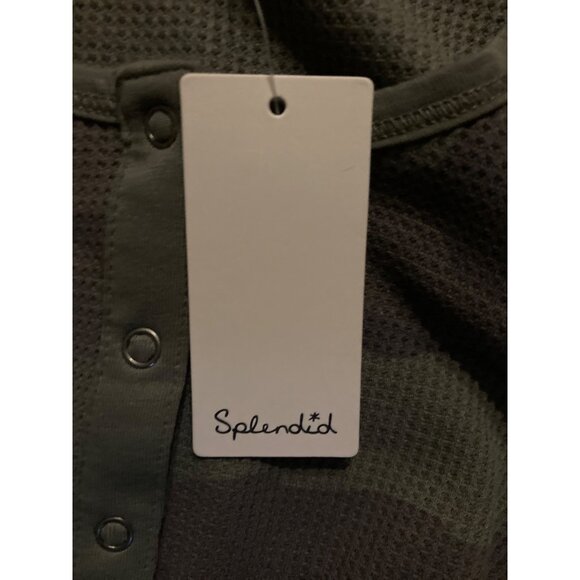 Splendid Camouflage Thermal Henley Shirt Top Long Sleeve Size Small New With Tag - Picture 4 of 4